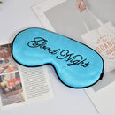 Embroidered Silk Sleep Mask – Adjustable Blackout Eye Cover for Travel and Sleep