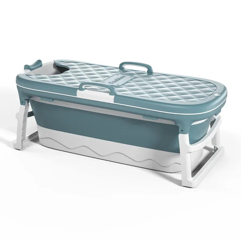 Foldable Adult Bathtub – Thickened Full Body Plastic Soaking Tub for Home Use
