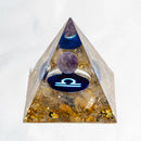 Natural Crystal Energy Pyramid – Peridot & Amethyst Reiki Healing Chakra Decor