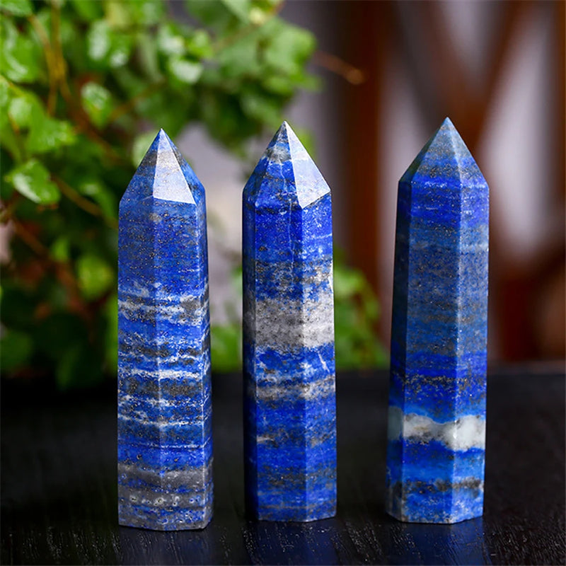 Natural Stone Crystal Point Wand – Rose Quartz, Amethyst, Obsidian & More – Reiki Healing & Home Décor