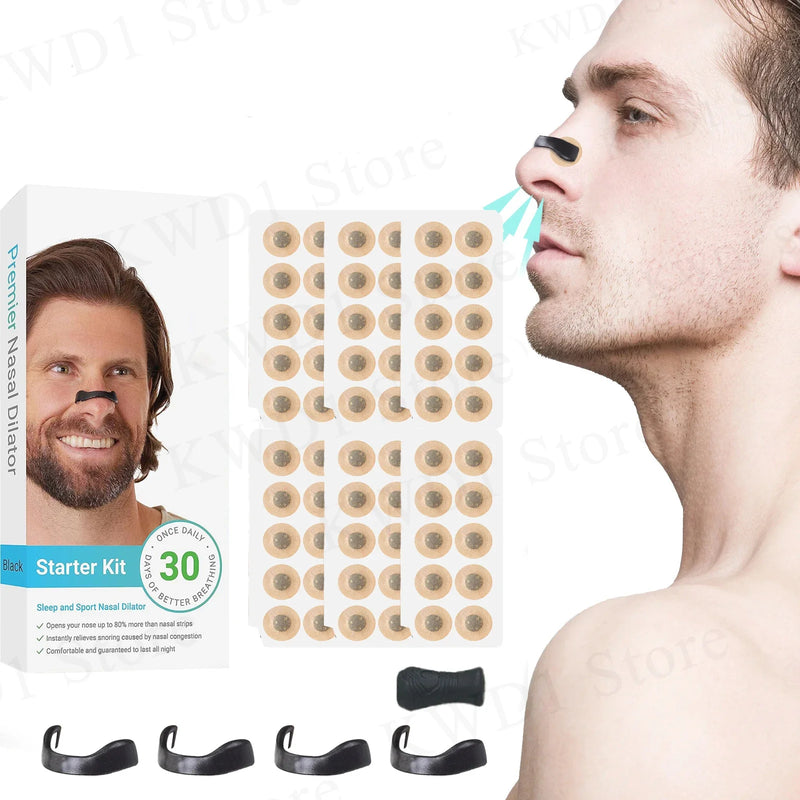 30-Day Nasal Breathing Dilators Kit – Magnetic Nose Strips for Sports, Sleep, and Snoring Relief