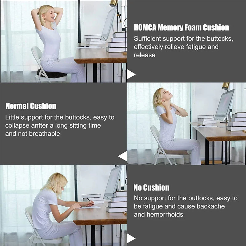 Donut pillow for tailbone pain relief, pregnancy, and post-surgery support with memory foam comfort.