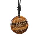 Natural Chakra Rune Pendant – Lapis, Obsidian, Amethyst Reiki Healing Necklace