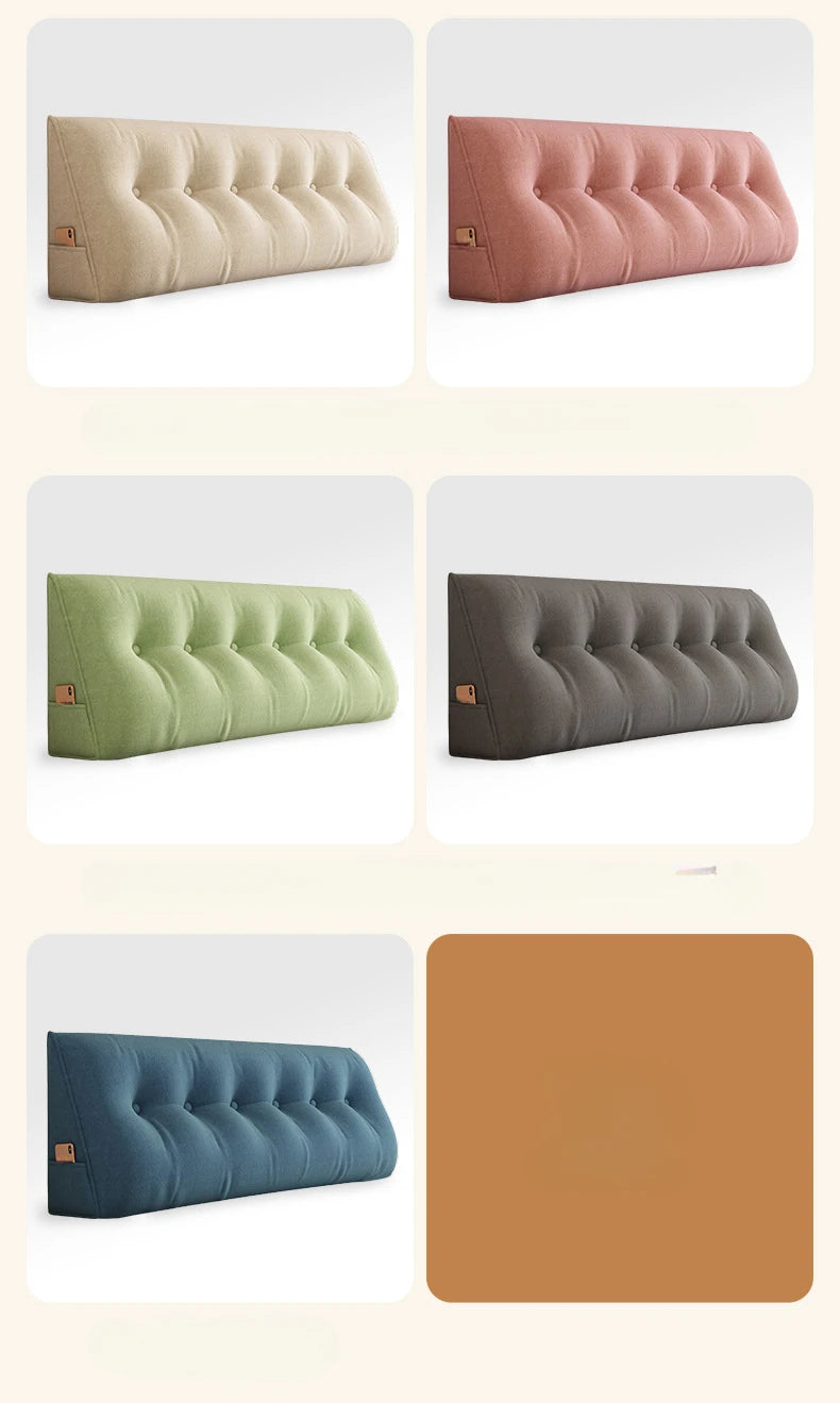 Triangle Headboard Pillow – Plush Long Bed Cushion for Back Support & Bedroom Decor