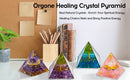Natural Crystal Energy Pyramid – Peridot & Amethyst Reiki Healing Chakra Decor