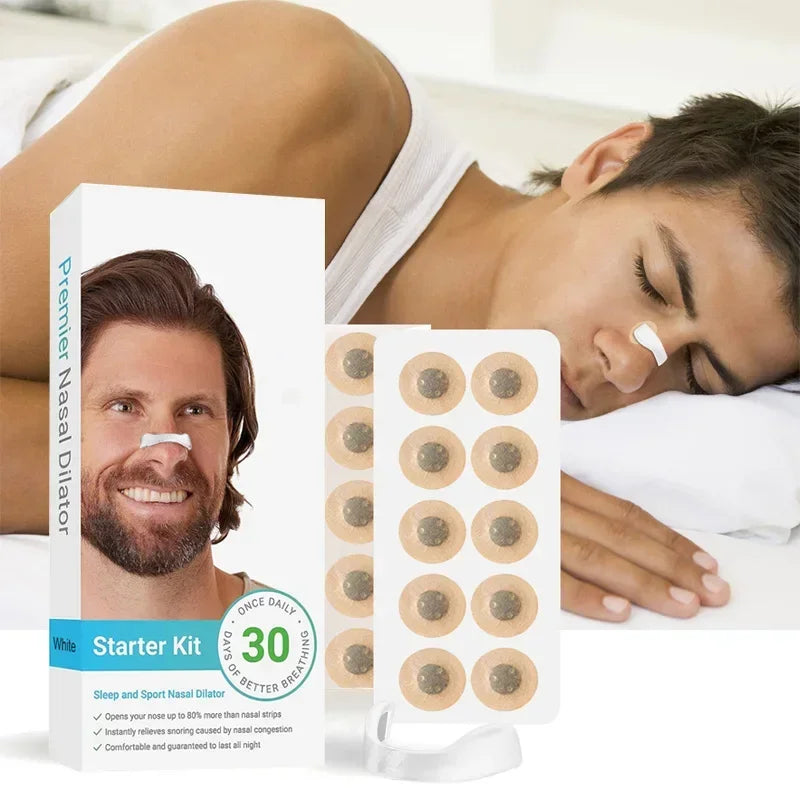 30-Day Nasal Breathing Dilators Kit – Magnetic Nose Strips for Sports, Sleep, and Snoring Relief