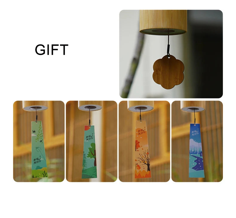 Windbell Bamboo Wind Chime With 8 Tone Rods For Meditation & Garden Decor