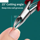 Professional concave stainless steel nail clippers for thick nails and ingrown toenails precision trim