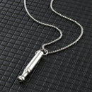 Stainless steel breathing necklace for mindfulness and anxiety-relief