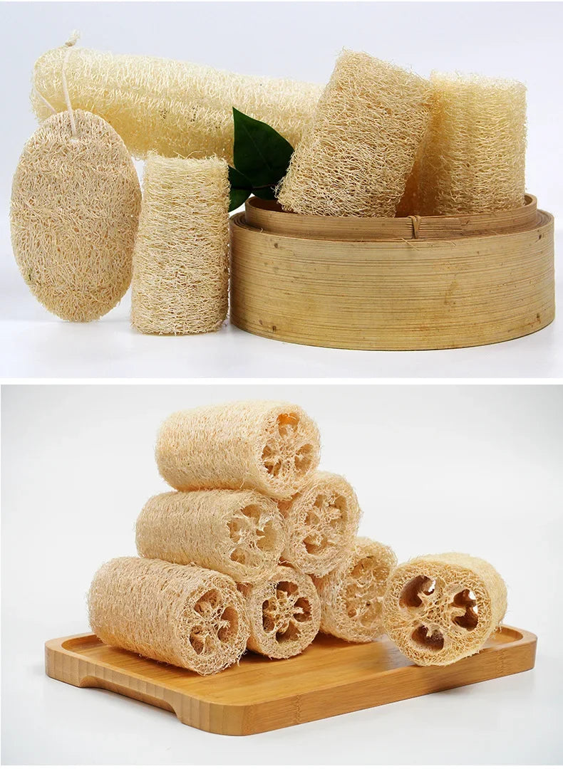 Natural Loofah Bath Sponge – Exfoliating Body Scrubber for Spa & Skin Care