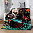 Genshin Impact Flannel Blanket Featuring Tartaglia Zhongli Xiao Kazuha Hutiao Characters