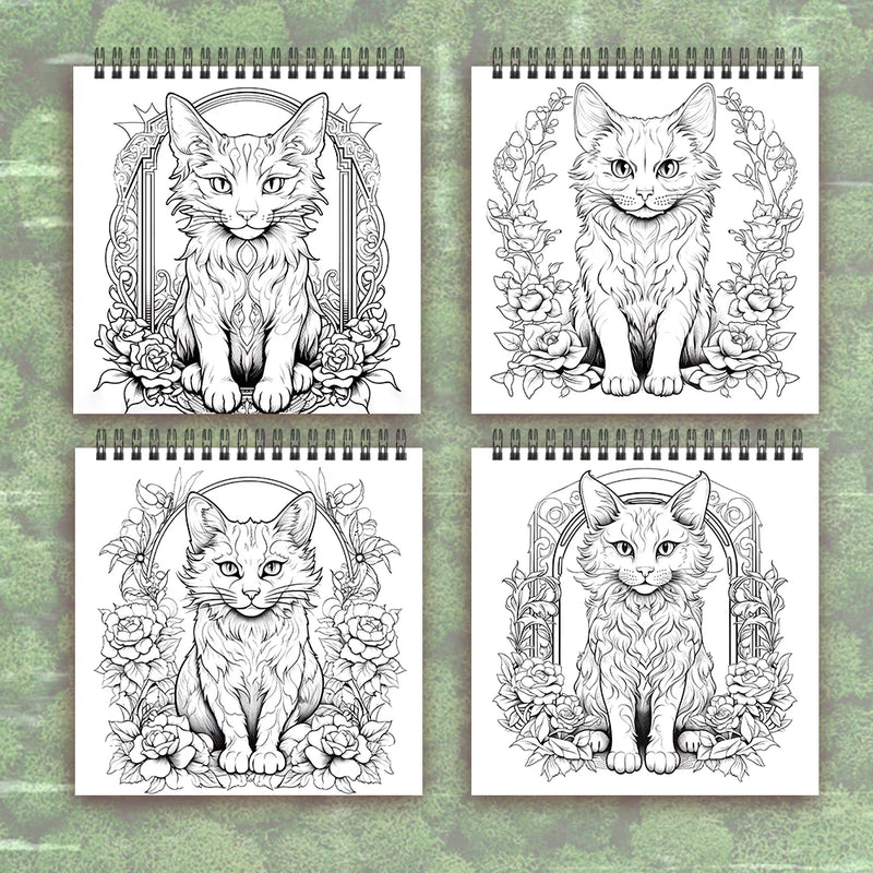 Adult Coloring Book –Women's Spiral Coloring Book, 8.3x8.3 In– Perfect Gift for Birthdays & Holidays