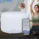 500ml essential oil diffuser with ultrasonic humidifier, timer function and colourful LED lighting