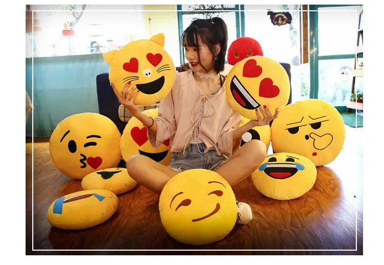 Cute Plush Napping Pillow – Funny Face Emotional Cushion for Kids & Adults-32cm