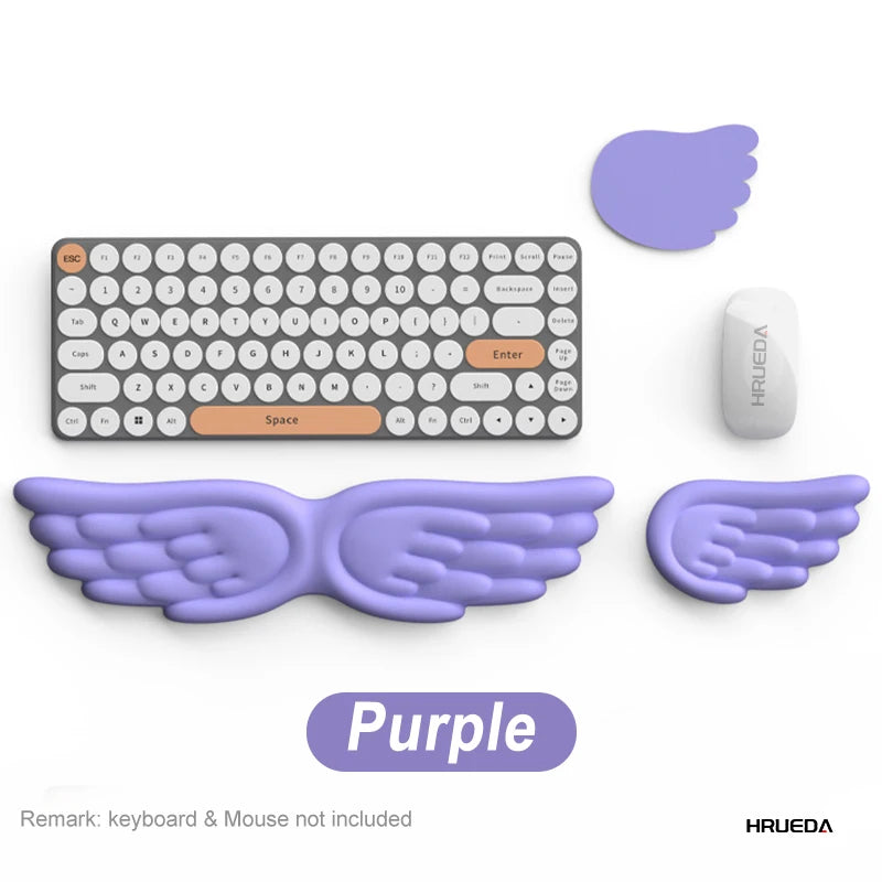 Cloud Keyboard & Mouse Pad with Wrist Rest – Ergonomic Memory Foam Support for Office & Gaming