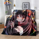 Genshin Impact Flannel Blanket Featuring Tartaglia Zhongli Xiao Kazuha Hutiao Characters