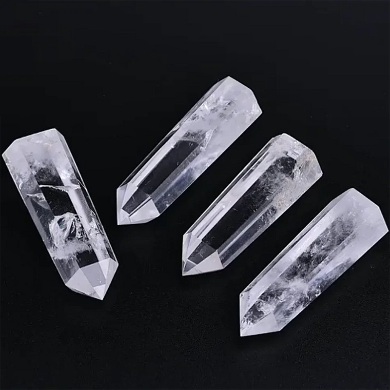 Natural Stone Crystal Point Wand – Rose Quartz, Amethyst, Obsidian & More – Reiki Healing & Home Décor
