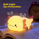 Cute Axolotl Silicone Night Light – Touch-Control Rechargeable Lamp for Kids & Nursery