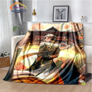 Genshin Impact Flannel Blanket Featuring Tartaglia Zhongli Xiao Kazuha Hutiao Characters