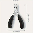 Professional concave stainless steel nail clippers for thick nails and ingrown toenails precision trim