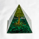 Natural Crystal Energy Pyramid – Peridot & Amethyst Reiki Healing Chakra Decor