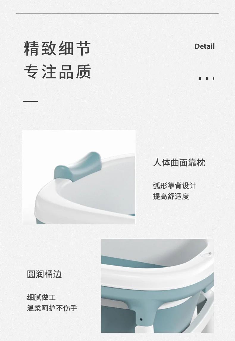 Foldable Adult Bathtub – Thickened Full Body Plastic Soaking Tub for Home Use