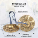 Handcrafted Tibetan Tingsha Cymbal Bell With 8 Auspicious Symbols – 6.5cm