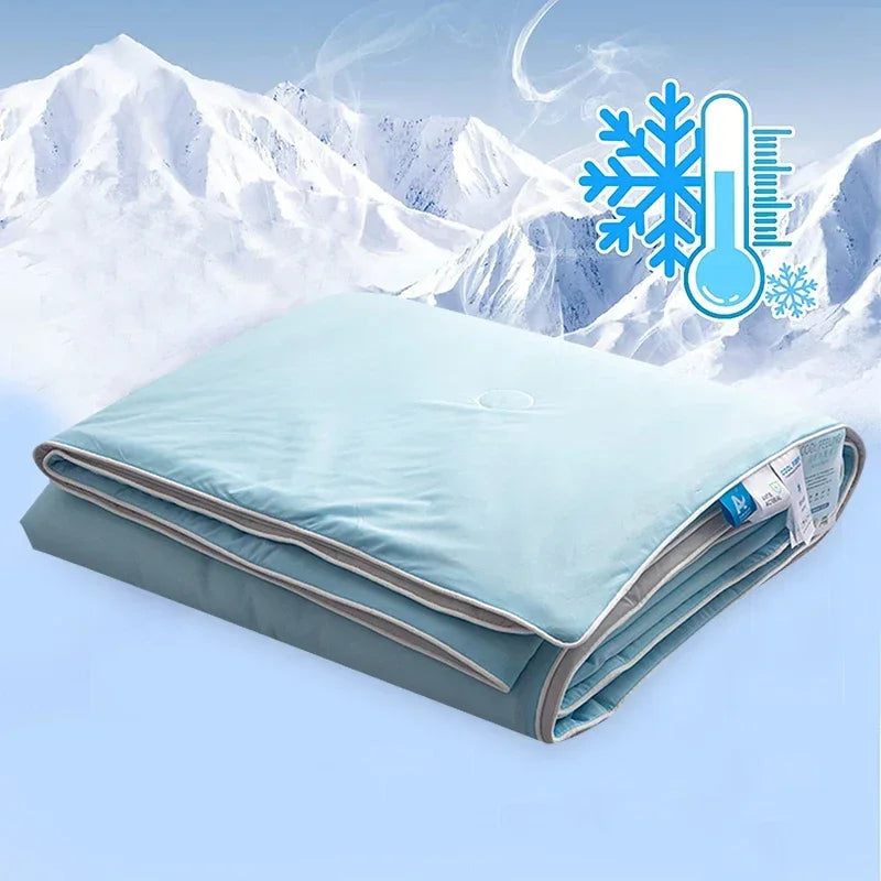 Air Condition Comforter – Ice Silk Cooling Blanket for Summer, Lightweight & Smooth, Twin/King Sizes