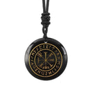 Natural Chakra Rune Pendant – Lapis, Obsidian, Amethyst Reiki Healing Necklace