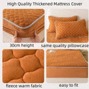 Super Thick Fleece Mattress Cover | Warm Quilted All-Inclusive Fitted Bed Sheet for Winter
