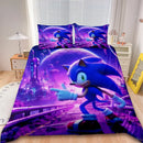 Cartoon 3pcs Duvet Cover Sonic The Hedgehog Kids Bedding Set Comforter Cover Set for Bedroom Decor Teens Children Gifts