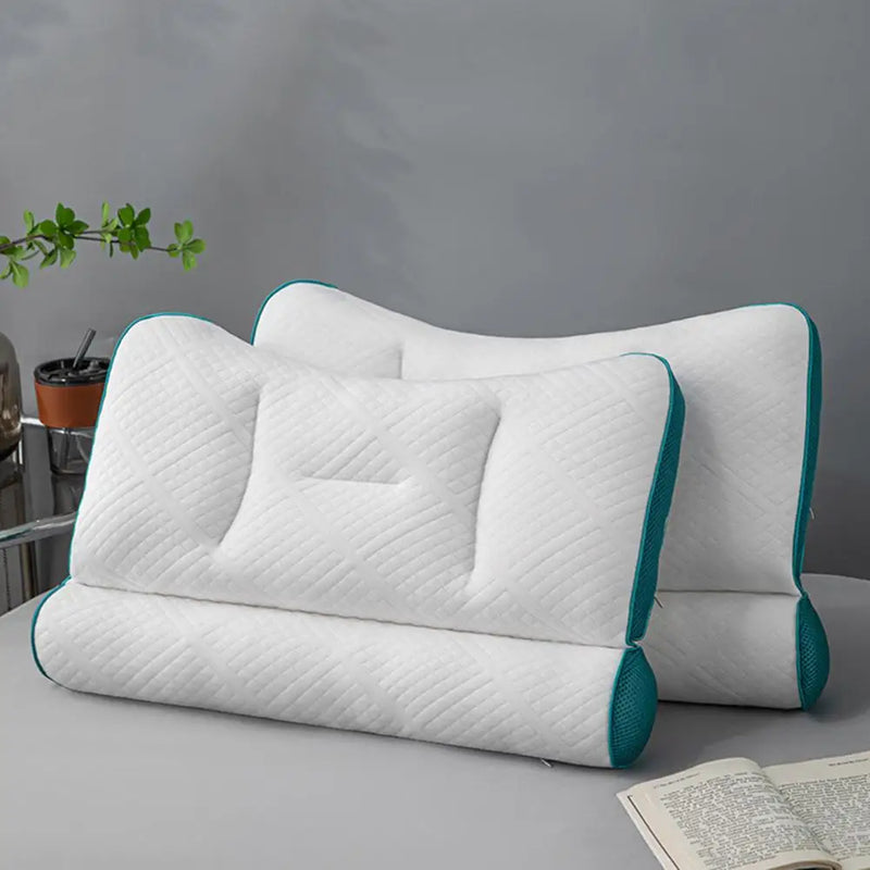 Ergonomic memory foam neck support pillow for side, back and stomach sleepers