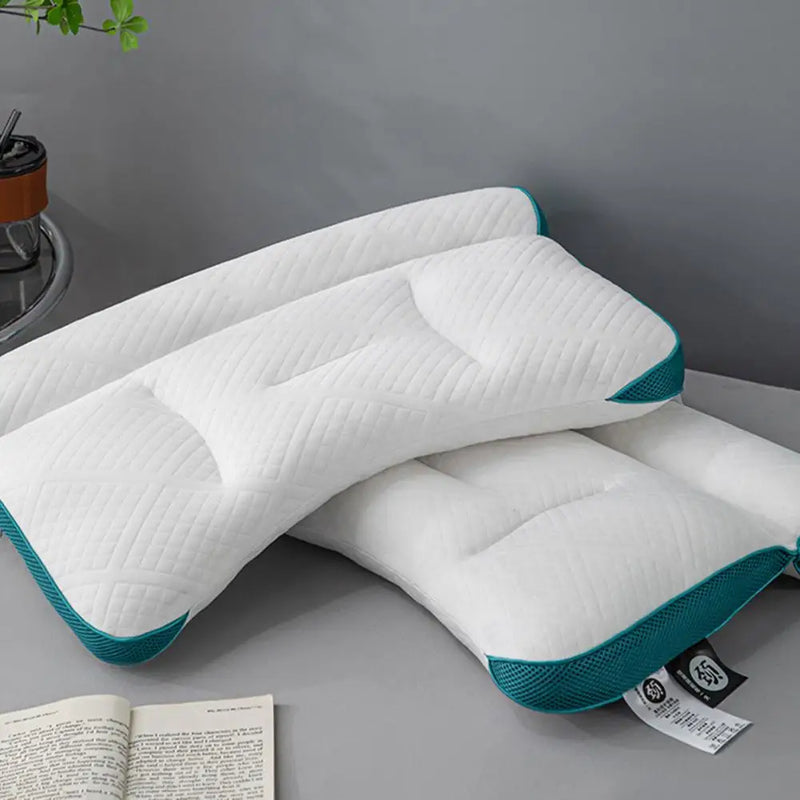 Ergonomic memory foam neck support pillow for side, back and stomach sleepers