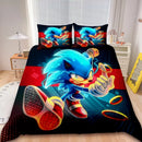 Cartoon 3pcs Duvet Cover Sonic The Hedgehog Kids Bedding Set Comforter Cover Set for Bedroom Decor Teens Children Gifts