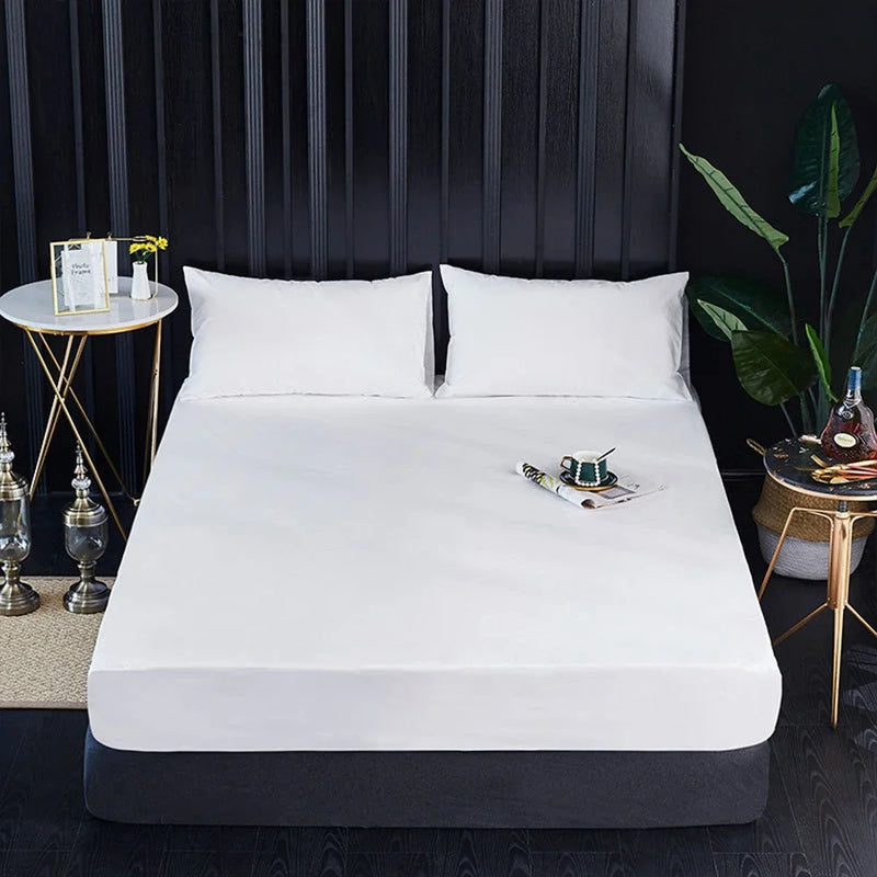 Waterproof Fitted Bed Sheet – Soft, Adjustable Mattress Cover with Elastic Band