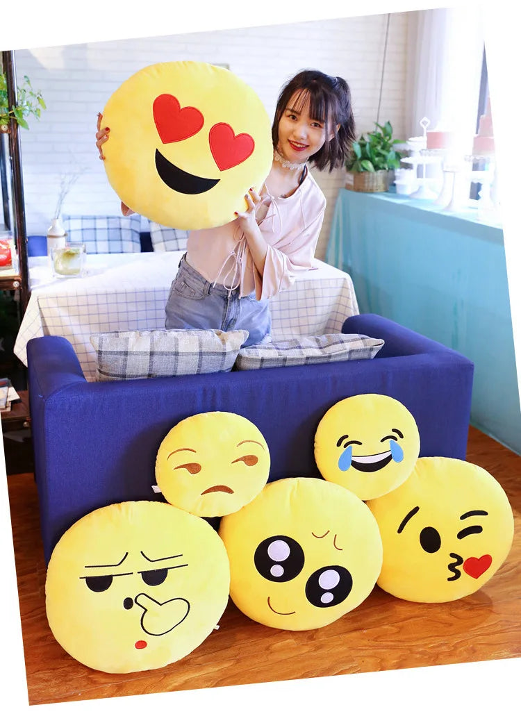 Cute Plush Napping Pillow – Funny Face Emotional Cushion for Kids & Adults-32cm