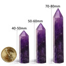 Natural Stone Crystal Point Wand – Rose Quartz, Amethyst, Obsidian & More – Reiki Healing & Home Décor