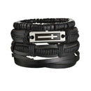 Braided Leather Wrap Bracelet for Men – Vintage Beaded Tribal Wristband with Charms