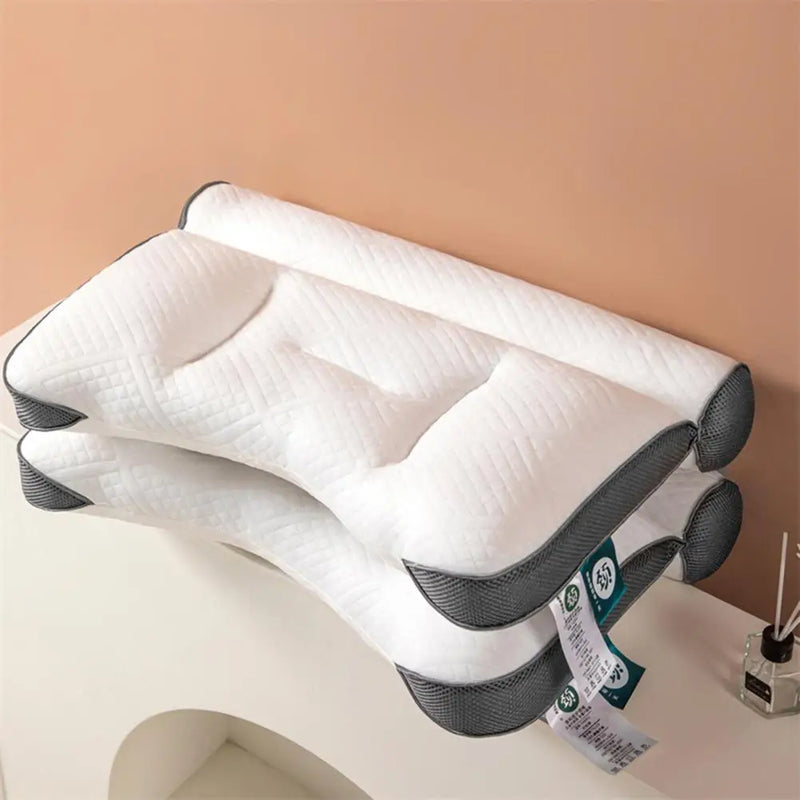 Ergonomic memory foam neck support pillow for side, back and stomach sleepers