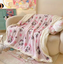 Hello Kitty Plush Reversible Fleece Blanket – Double-Layered Cozy Throw