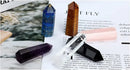Natural Stone Crystal Point Wand – Rose Quartz, Amethyst, Obsidian & More – Reiki Healing & Home Décor