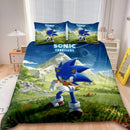 Cartoon 3pcs Duvet Cover Sonic The Hedgehog Kids Bedding Set Comforter Cover Set for Bedroom Decor Teens Children Gifts
