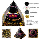 Natural Crystal Energy Pyramid – Peridot & Amethyst Reiki Healing Chakra Decor