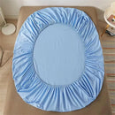 100% Cotton Fitted Bed Sheet with Elastic Band – Adjustable Anti-Slip Mattress Cover