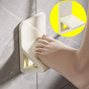 Perforation-free bathroom footstool and body-cleaning aid with non-slip design for easy foot care