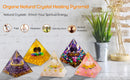 Natural Crystal Energy Pyramid – Peridot & Amethyst Reiki Healing Chakra Decor