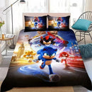 Sonic the Hedgehog cartoon duvet cover and pillowcase bedding set for kids bedroom décor