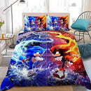 Sonic the Hedgehog cartoon duvet cover and pillowcase bedding set for kids bedroom décor