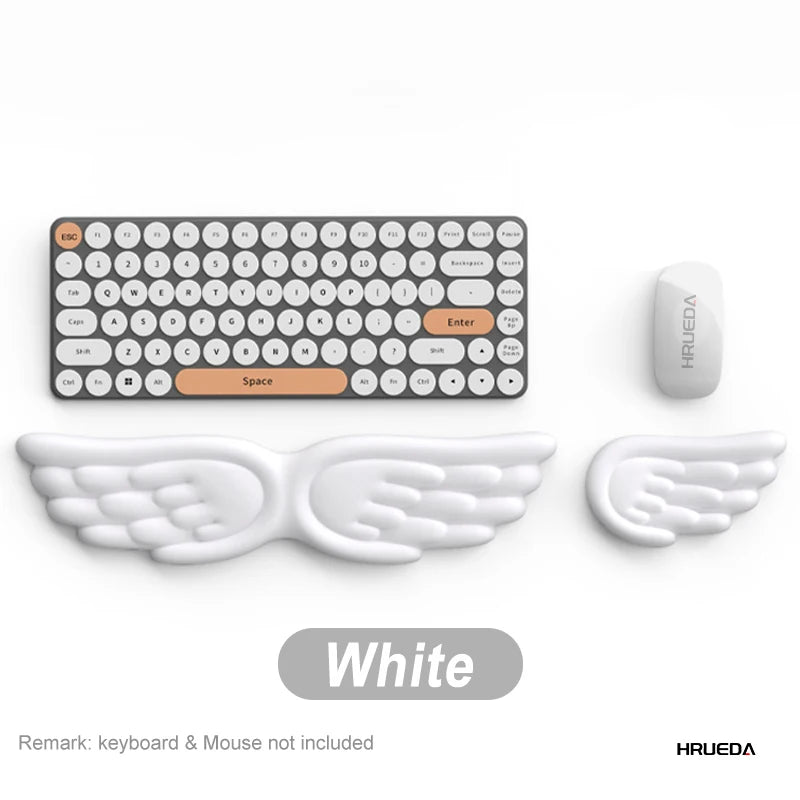 Cloud Keyboard & Mouse Pad with Wrist Rest – Ergonomic Memory Foam Support for Office & Gaming