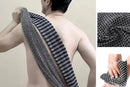 Japanese exfoliating bath towel with ultra-long dual-sided back scrubber for shower skincare and body cleansing.
